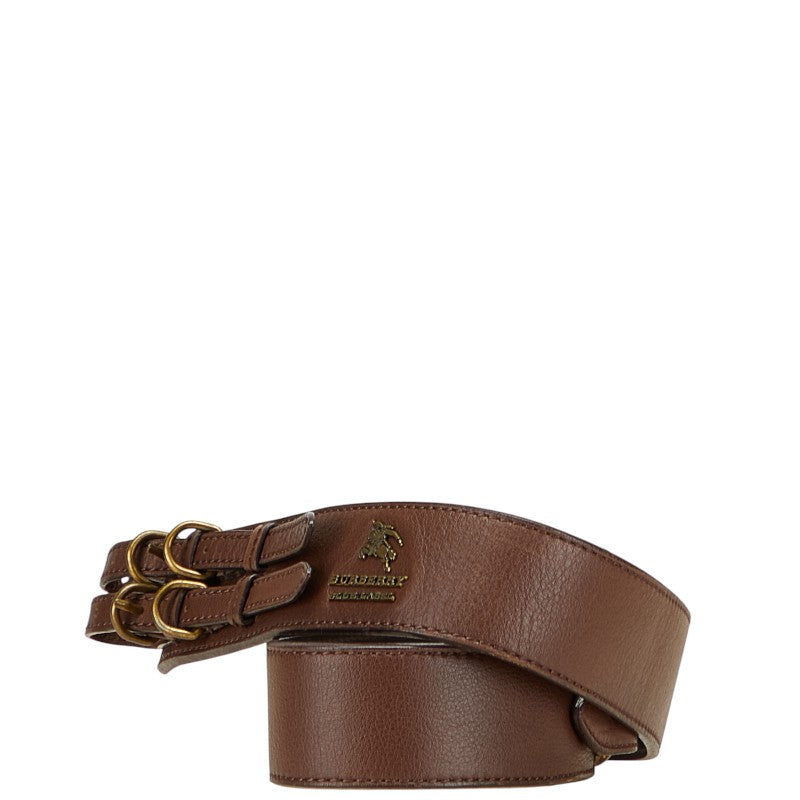 バーバリー ブルーレーベル ベルト ブラウン レザー レディース BURBERRY 【中古】