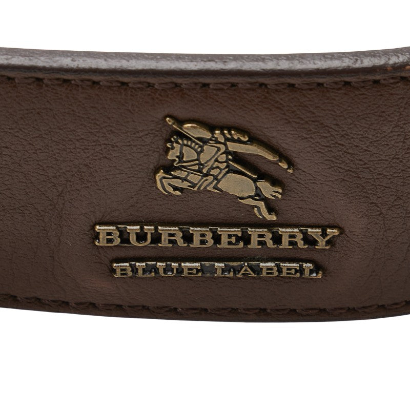 バーバリー ブルーレーベル ベルト ブラウン レザー レディース BURBERRY 【中古】