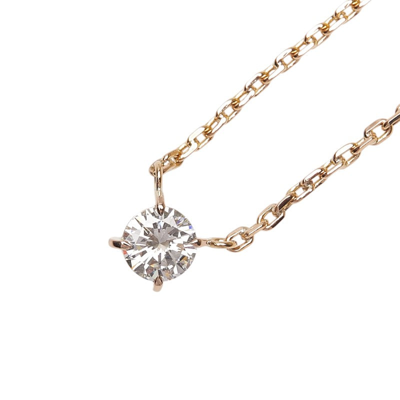 K18YG イエローゴールド ダイヤ0.85ct プチ チェーン ペンダントネックレス レディース 【中古】