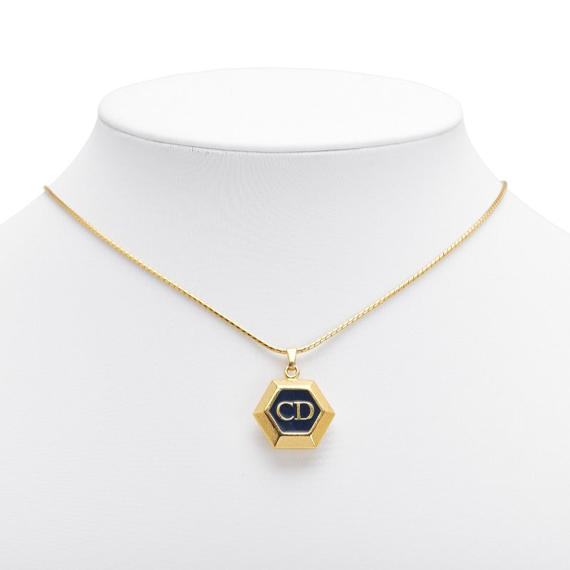 ディオール CDロゴ ネックレス ゴールド メッキ レディース Dior 【中古】