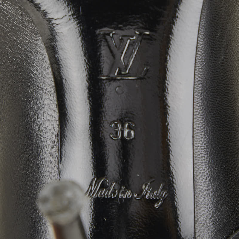 ルイ ヴィトン LVチェーン パンプス サイズ：36 BR0078 ブラック レザー レディース LOUIS VUITTON 【中古】