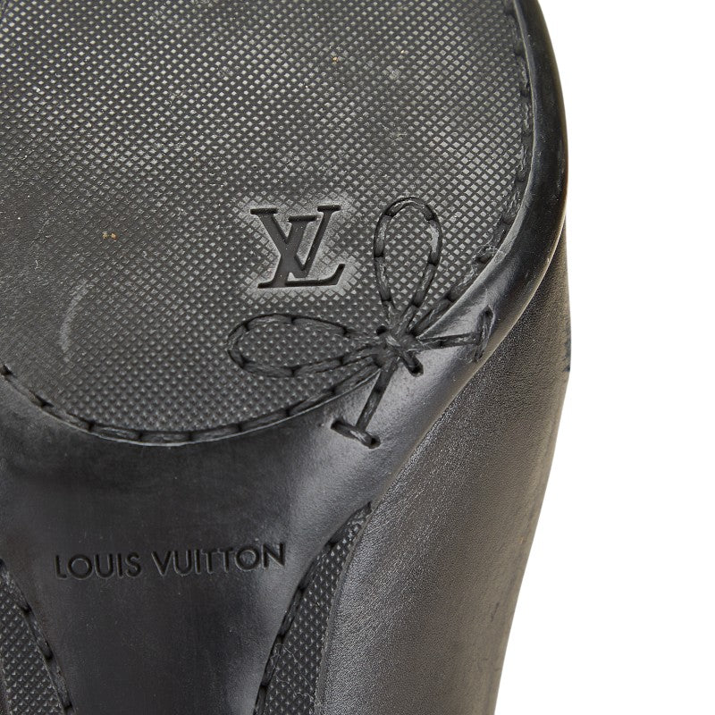 ルイ ヴィトン モノグラム フラワー ラウンドトゥ パンプス サイズ：36 NL0028 ブラック レザー レディース LOUIS VUITTON 【中古】