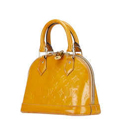 ルイ ヴィトン モノグラム ヴェルニ アルマBB ハンドバッグ ショルダーバッグ 2WAY M91697 ジョーヌパッション イエロー パテントレザー レディース LOUIS VUITTON 【中古】