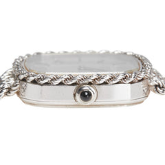 セイコー クレドール 腕時計 1400-5930 クオーツ シルバー文字盤 K18WG ホワイトゴールド レディース SEIKO 【中古】