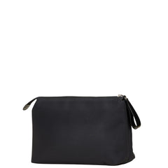 ヴェルサーチェ メデューサ ポーチ クラッチバッグ ブラック ナイロン レザー レディース VERSACE 【中古】