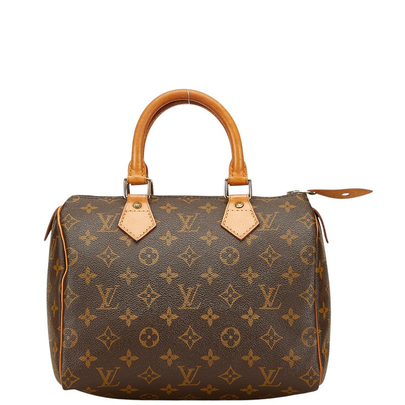 ルイ ヴィトン モノグラム スピーディ25 ミニボストンバッグ ハンドバッグ M41528 ブラウン PVC レザー レディース LOUIS VUITTON 【中古】