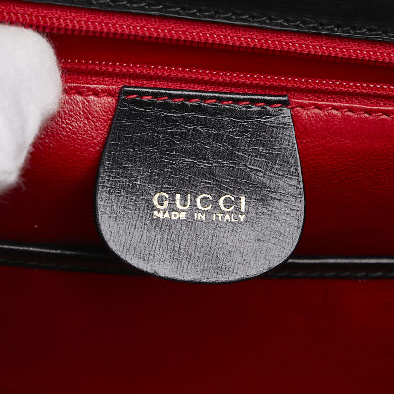 グッチ バンブー ハンドバッグ ショルダーバッグ 2WAY 000 1951 ブラック ブラウン レザー レディース GUCCI 【中古】