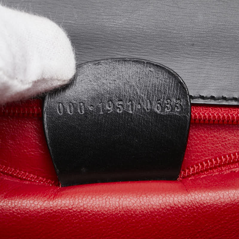 グッチ バンブー ハンドバッグ ショルダーバッグ 2WAY 000 1951 ブラック ブラウン レザー レディース GUCCI 【中古】