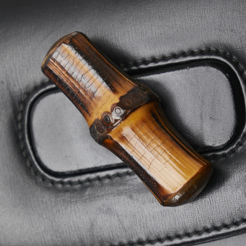 グッチ バンブー ハンドバッグ ショルダーバッグ 2WAY 000 1951 ブラック ブラウン レザー レディース GUCCI 【中古】