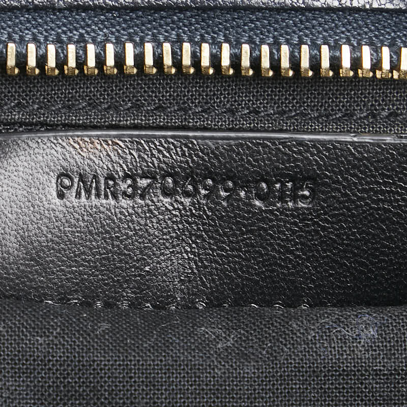 サンローラン Yライン カバスシック ハンドバッグ ショルダーバッグ 2WAY ネイビー レザー レディース SAINT LAURENT 【中古】