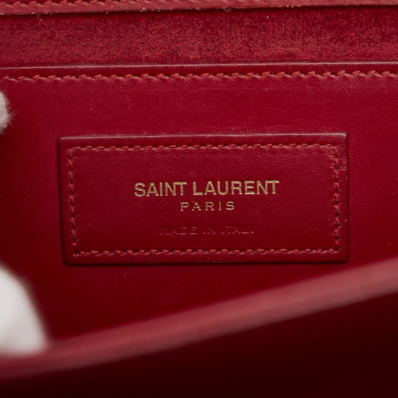 サンローラン ケイト ミディアム タッセル チェーン ショルダーバッグ 354119 レッド レザー レディース SAINT LAURENT 【中古】