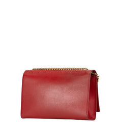 サンローラン ケイト ミディアム タッセル チェーン ショルダーバッグ 354119 レッド レザー レディース SAINT LAURENT 【中古】