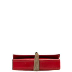 サンローラン ケイト ミディアム タッセル チェーン ショルダーバッグ 354119 レッド レザー レディース SAINT LAURENT 【中古】