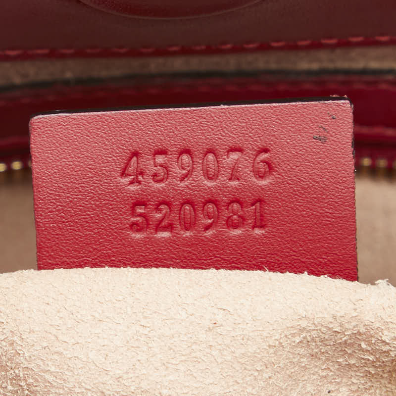 グッチ バンブー ニムフェア ハンドバッグ ショルダーバッグ 2WAY 459076 レッド レザー レディース GUCCI 【中古】