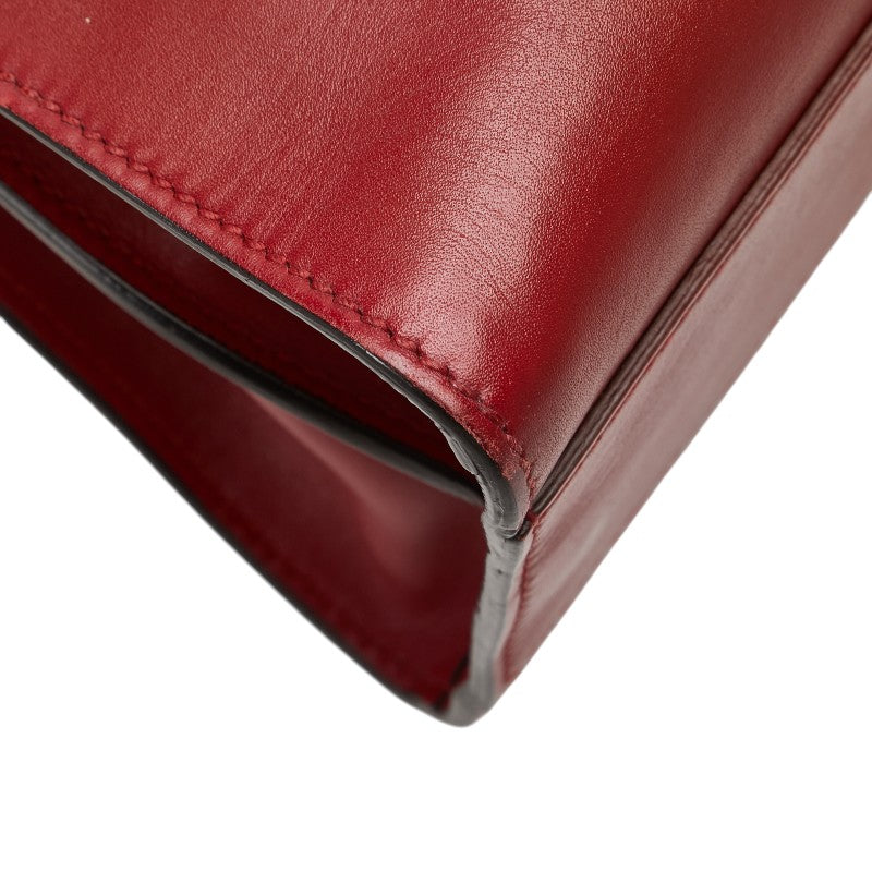 グッチ バンブー ニムフェア ハンドバッグ ショルダーバッグ 2WAY 459076 レッド レザー レディース GUCCI 【中古】