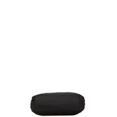 プラダ 三角ロゴプレート トートバッグ ハンドバッグ ブラック ナイロン レディース PRADA 【中古】