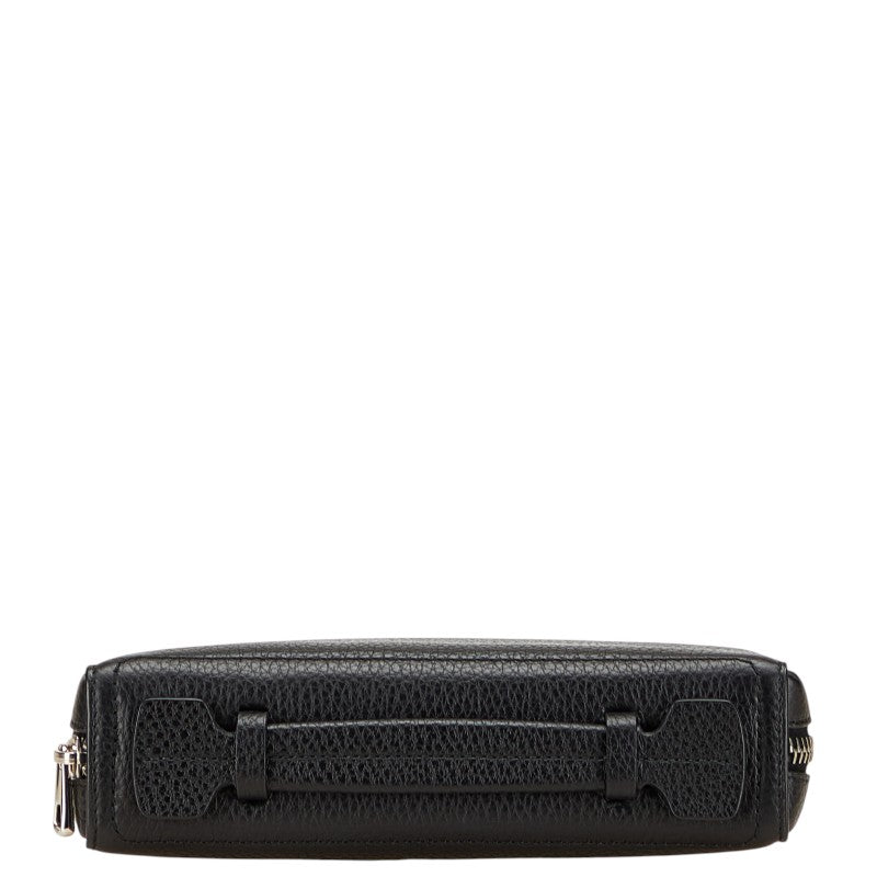 バリー セカンドバッグ トラベルケース ブラック レザー メンズ BALLY 【中古】