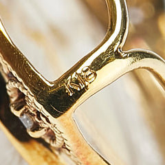 K18YG イエローゴールド ルチルクォーツダイヤ30.65ct ダイヤ0.10ct ペンダントトップ レディース 【中古】