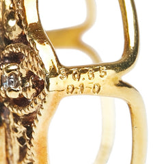 K18YG イエローゴールド ルチルクォーツダイヤ30.65ct ダイヤ0.10ct ペンダントトップ レディース 【中古】