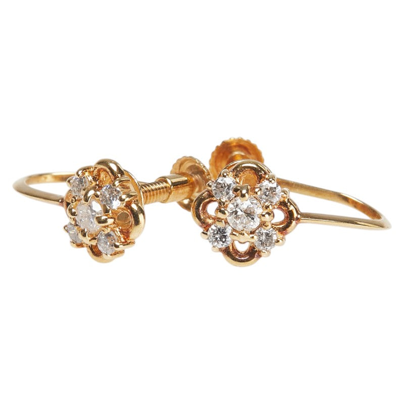 K18YG イエローゴールド ダイヤ0.2ct イヤリング レディース 【中古】