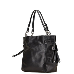 コーチ 裏地ドット トートバッグ ショルダーバッグ 14523 ブラック レザー レディース COACH 【中古】