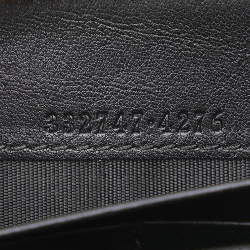 グッチ グッチシマ 長財布 L字ファスナー 332747 ブラック レザー レディース GUCCI 【中古】