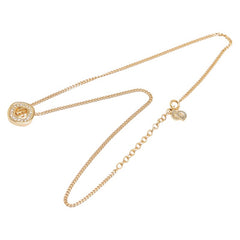 ディオール CDロゴ ラインストーン ネックレス ゴールド メッキ レディース Dior 【中古】