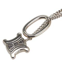 セリーヌ トリオンフ ラリアット ネックレス シルバー メタル レディース CELINE 【中古】