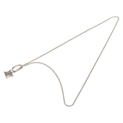 セリーヌ トリオンフ ラリアット ネックレス シルバー メタル レディース CELINE 【中古】