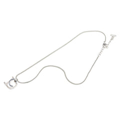 ディオール ラインストーン ネックレス シルバー メタル レディース Dior 【中古】