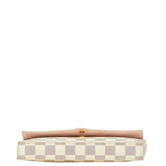 ルイ ヴィトン ダミエ アズール ポシェット フェリシー チェーン 斜め掛け ショルダーバッグ N63106 ホワイト PVC レザー レディース LOUIS VUITTON 【中古】