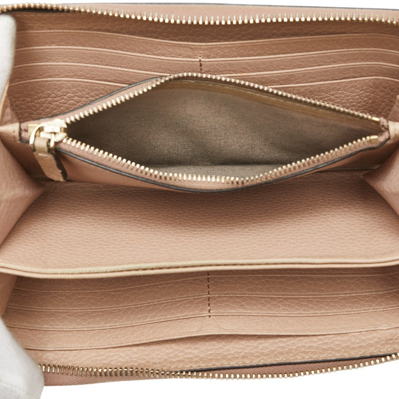 ヴァレンティノ ロックスタッズ 長財布 ベージュ レザー レディース VALENTINO 【中古】