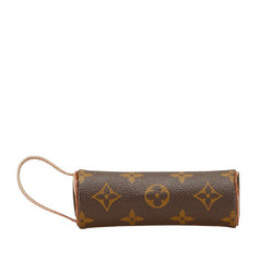 ルイ ヴィトン モノグラム エテュイトロワボールドゥゴルフ ポーチ M58249 ブラウン PVC レザー レディース LOUIS VUITTON 【中古】
