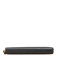 プラダ ロゴ 長財布 ブラック レザー レディース PRADA 【中古】