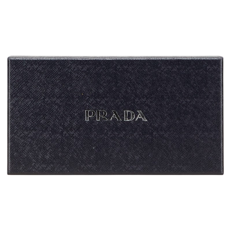 プラダ ロゴ 長財布 ブラック レザー レディース PRADA 【中古】
