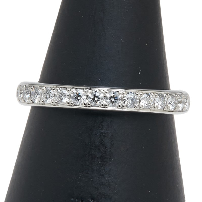 Pt950 プラチナ ダイヤ0.34ct ハーフエタニティ リング 指輪 レディース 7.5号 【中古】