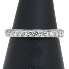 Pt950 プラチナ ダイヤ0.34ct ハーフエタニティ リング 指輪 レディース 7.5号 【中古】