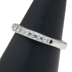 Pt950 プラチナ ダイヤ0.34ct ハーフエタニティ リング 指輪 レディース 7.5号 【中古】