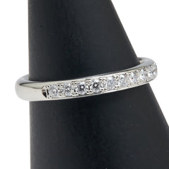 Pt950 プラチナ ダイヤ0.34ct ハーフエタニティ リング 指輪 レディース 7.5号 【中古】