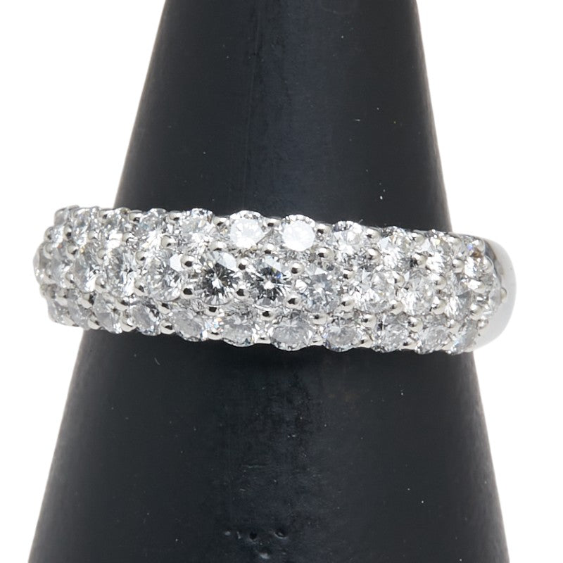 Pt900 プラチナ ダイヤ1.00ct パヴェ リング 指輪 レディース 10号 【中古】