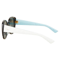 ディオール Lady 1R カナージュ サングラス ブラック ブルー ホワイト プラスチック ラバー レディース Dior 【中古】