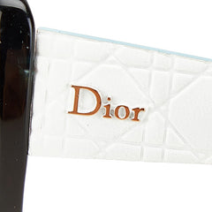 ディオール Lady 1R カナージュ サングラス ブラック ブルー ホワイト プラスチック ラバー レディース Dior 【中古】
