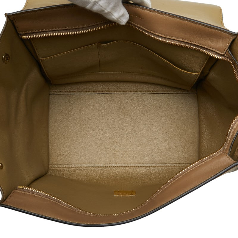 セリーヌ トラペーズ ハンドバッグ ショルダーバッグ 2WAY グレー ベージュ カーキ レザー スウェード レディース CELINE 【中古】