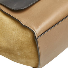 セリーヌ トラペーズ ハンドバッグ ショルダーバッグ 2WAY グレー ベージュ カーキ レザー スウェード レディース CELINE 【中古】