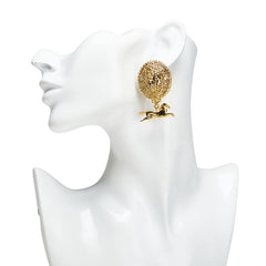 シャネル ココマーク 馬 モチーフ スイング イヤリング 片耳のみ ゴールド メッキ レディース CHANEL 【中古】