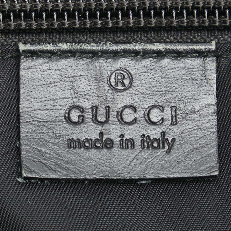 グッチ パラナ ウェブループ付 トートバッグ 268175 ブラック ナイロン レザー レディース GUCCI 【中古】