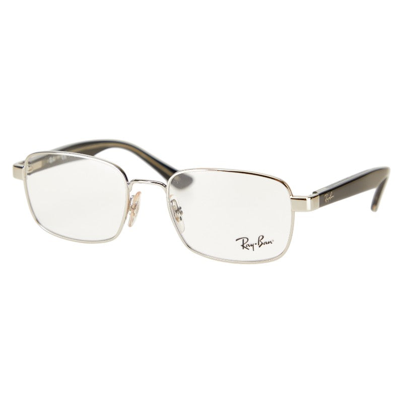 レイバン メガネ RB6445 シルバー ブラック クリア プラスチック メンズ Ray-Ban 【中古】