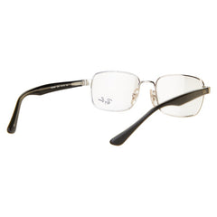 レイバン メガネ RB6445 シルバー ブラック クリア プラスチック メンズ Ray-Ban 【中古】
