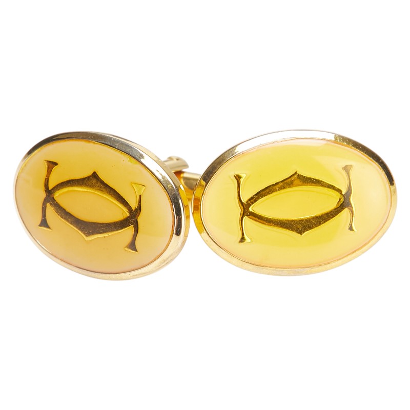 カルティエ マストライン カフス ゴールド メッキ メンズ CARTIER 【中古】