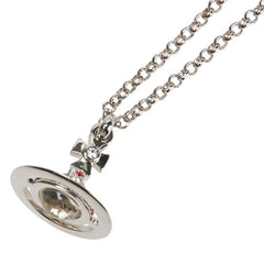 ヴィヴィアンウエストウッド NEW TINY ORB ニュータイニーオーブ ラインストーン ネックレス シルバー ガンメタル レディース Vivienne Westwood 【中古】